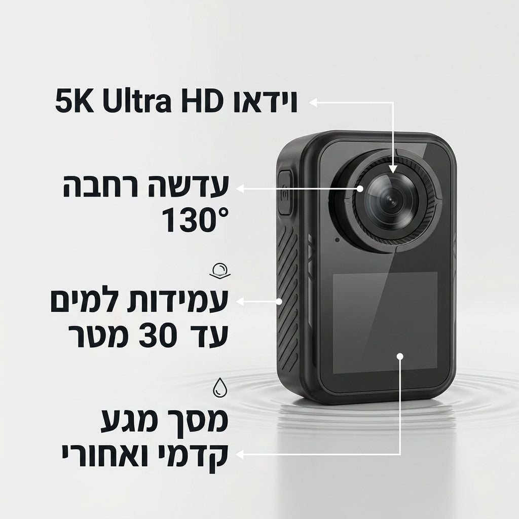 Snap PRO - מצלמת אקשן זעירה עם מסך