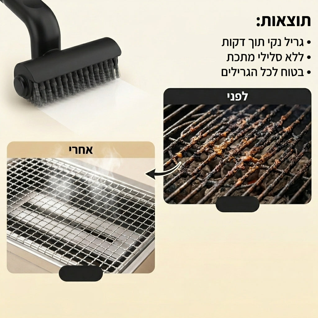 GRILL ROLLER - והרשת חוזרת להיות נקייה כמו חדשה