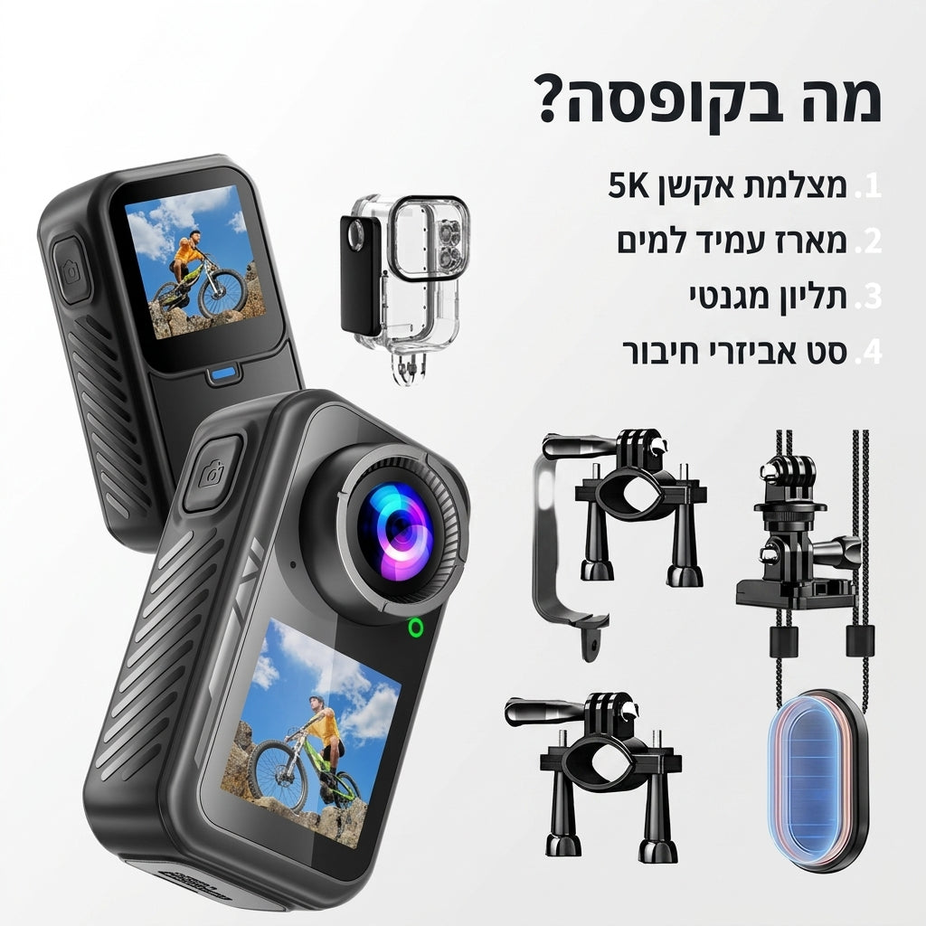 Frost PRO - מצלמת אקשן זעירה עם מסך