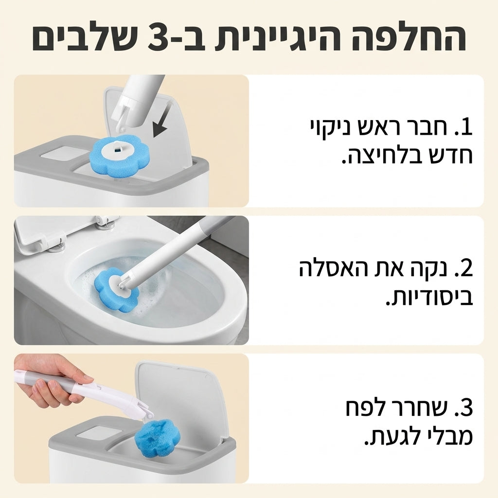PURE FLUSH - בשביל אסלה נקייה וסטרילית באמת 
