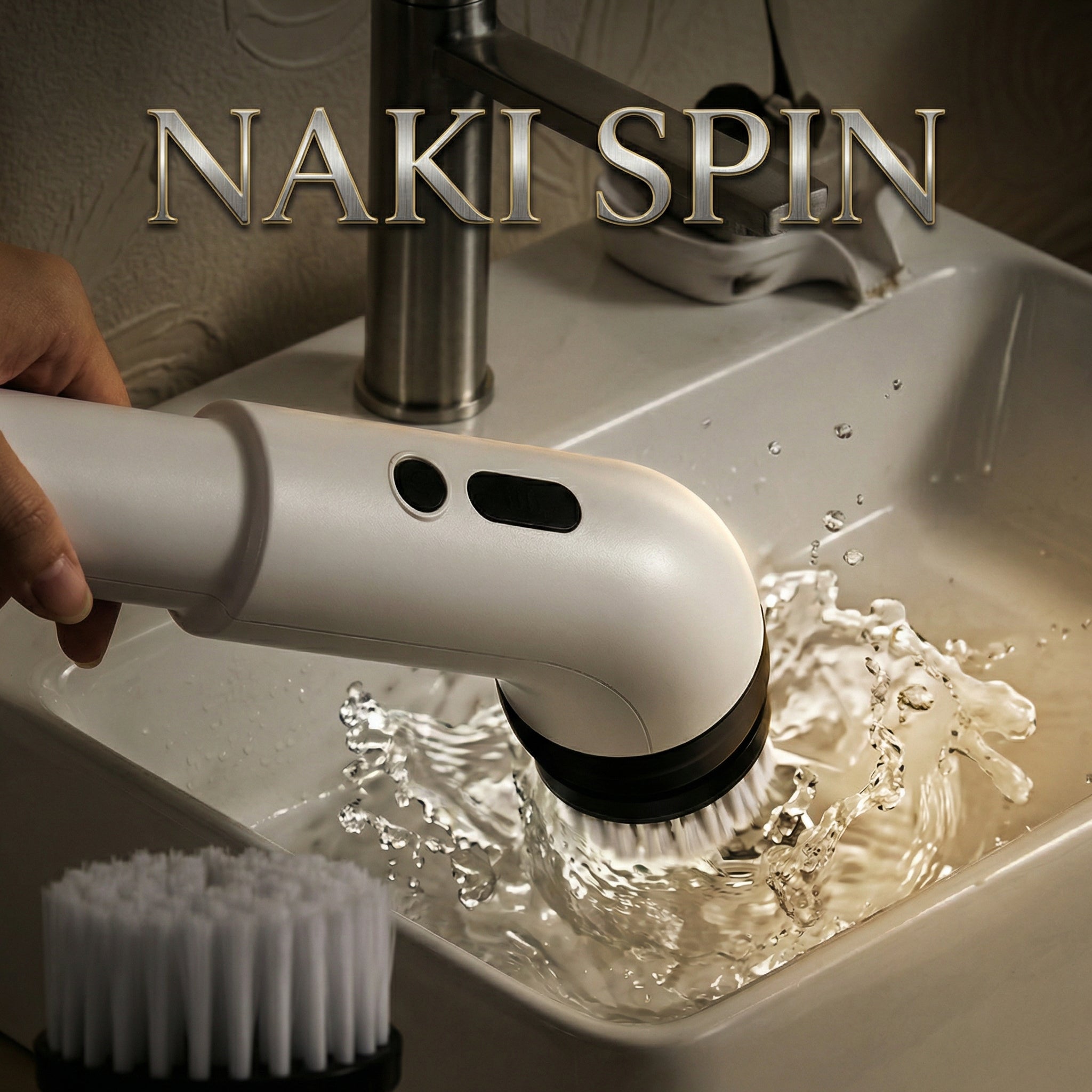 NAKI SPIN הדור החדש למשטחים מבריקים - מפסיקים לקרצף ומתחילים להבריש!